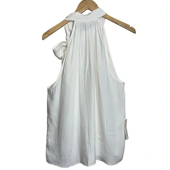 Bardot Viscose Tie Neck Sleeveless Blouse Top in Ivory NWT Sz. XL Sz. X-Large - Picture 9 of 13